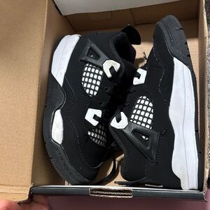 Jordan Kids Black and White Sneakers